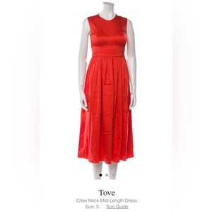 TOVE Red/Orange Dress Small